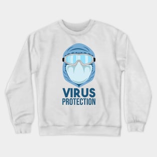 Virus Medical Epidemic Disease Virus Health Pandemic Illness Danger Pathogen Crewneck Sweatshirt